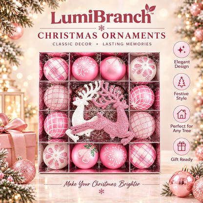 Pastel Christmas Ornament Set