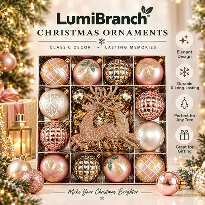 Pastel Christmas Ornament Set