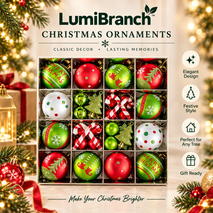 Pastel Christmas Ornament Set