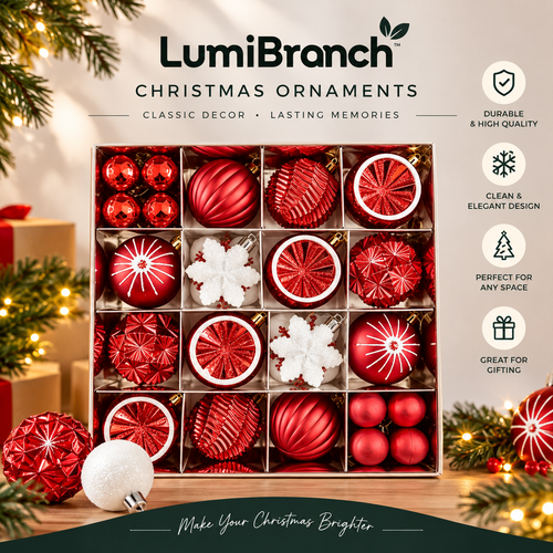 Pastel Christmas Ornament Set